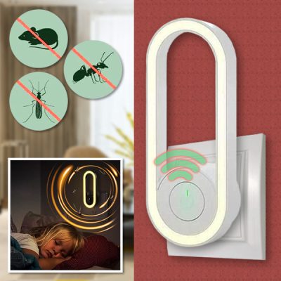Ультразвуковий відлякувач комарів зі змінною частотою та LED-освітленням для сну | ANTIMOSI