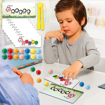 Гра з підбором кольорів бісеру | ГУСЕНИЦІ