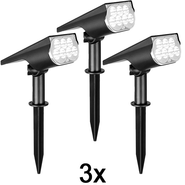 3x Зовнішній сонячний прожектор | SPOTIKE