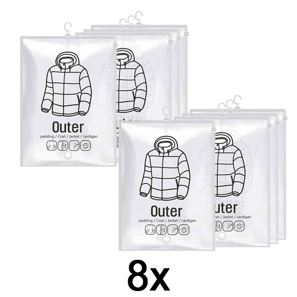 2x Вакуумні пакети для зберігання на вішалках (4 шт.) | VACUHANG