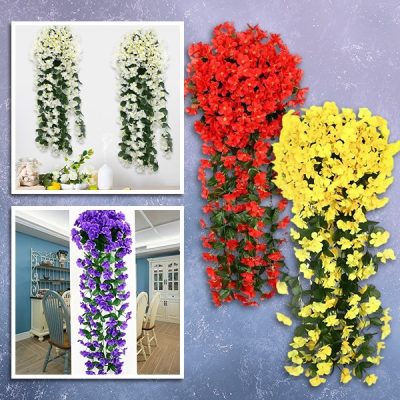 Підвісний букет з штучних квітів, реалістичний | HANGROSE